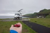 Helicopter awaits &middot; Mykines, Faroe Islands &middot; June 17, 2013 &middot; Ken Bower