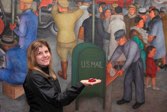 Amy @ Coit Tower Mural &middot; San Francisco, California &middot; July 24, 2010 &middot; Bill Edwards