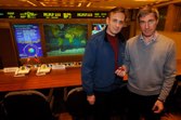 Space Policy Analyst Yuri Karash &middot; & Cosmonaut Sergei Krikalyov &middot; Russian Mission Control Center &middot; Korolev, Russia - October 14, ’08 &middot; Bill Ingalls / Ingalls Images