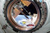 Ryan&rsquo;s MINI in the Japanese Experiment Module &ndash; rear window, ISS
