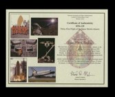 STS-129 Certificate of Authenticity